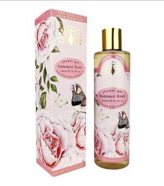 Summer Rose Showergel verzorgend en mild voor de huid. The English Soap Company