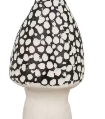 zwart witte paddenstoel